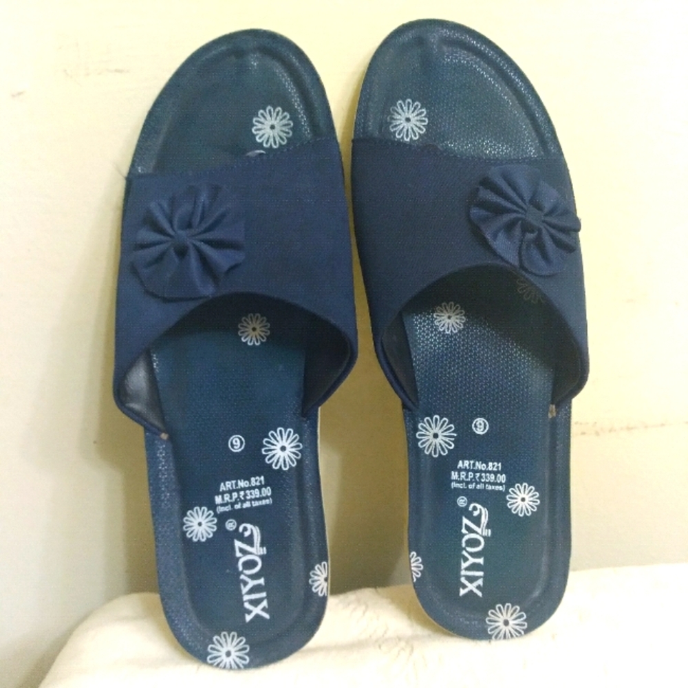 Women's XIYOZ Navy Blue Slide Sandals Slippers Size 9
